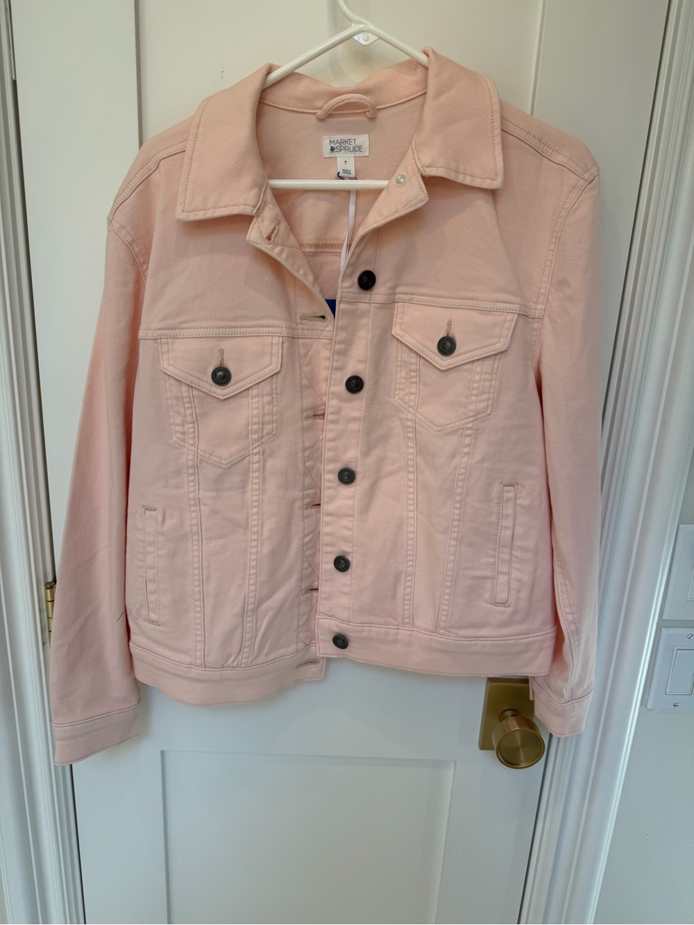 Market & Spruce Pastel Pink Denim Jacket